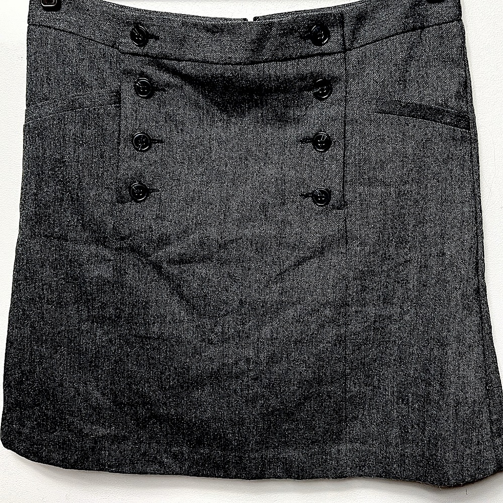 Gap A-Line Black and Grey Skirt - Size 14